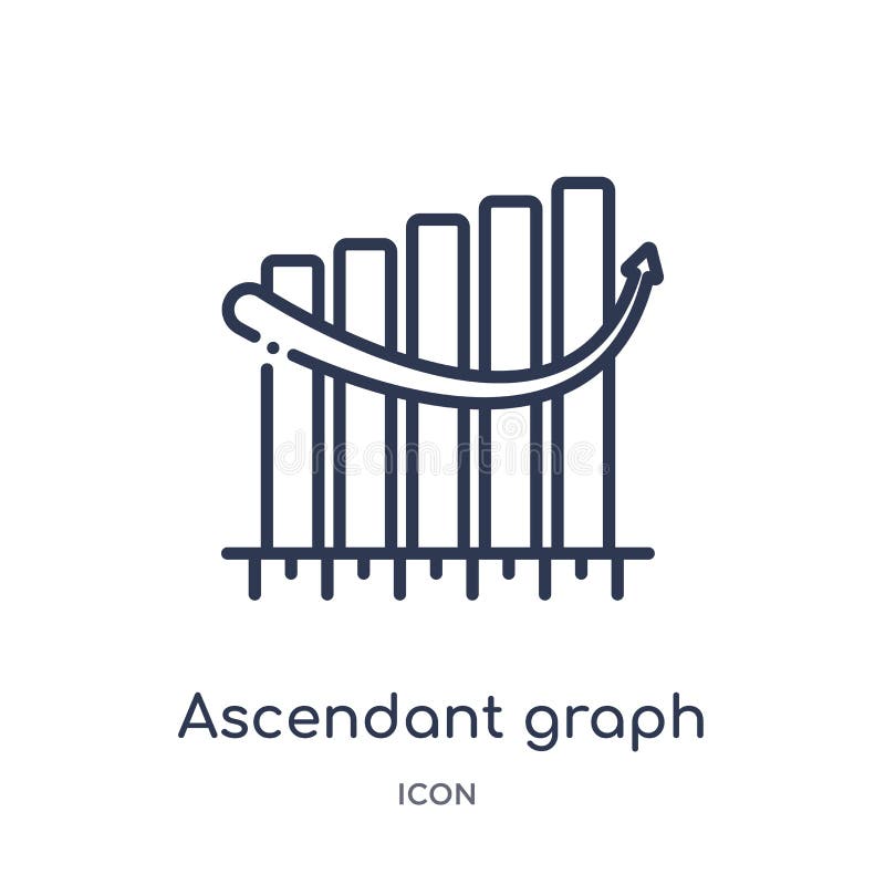 Lineair stijgend grafiekpictogram van Bedrijfsoverzichtsinzameling Het dunne pictogram van de lijn stijgende die grafiek op witte royalty-vrije illustratie Lineair stijgend grafiekpictogram van Bedrijfsoverzichtsinzameling Het dunne pictogram van de lijn stijgende die grafiek op witte royalty-vrije illustratie