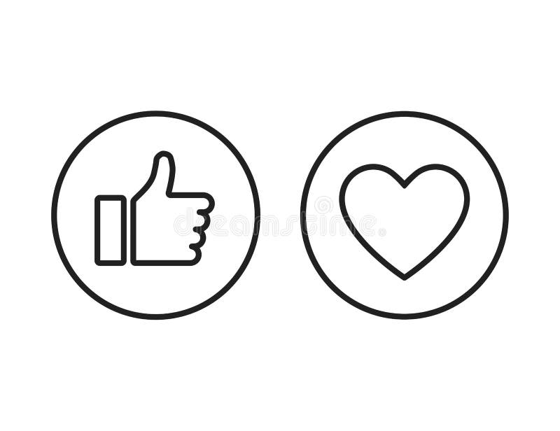 Lineaire knoppen voor duim omhoog hart op witte achtergrond Pictogram hartlijn Lineair pictogram royalty-vrije illustratie Lineaire knoppen voor duim omhoog hart op witte achtergrond Pictogram hartlijn Lineair pictogram royalty-vrije illustratie