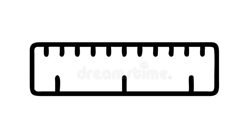 Lineal Measurement Tool Outline Symbol Vector Messung Math Symbol Vektordesign Generative AI stock abbildung