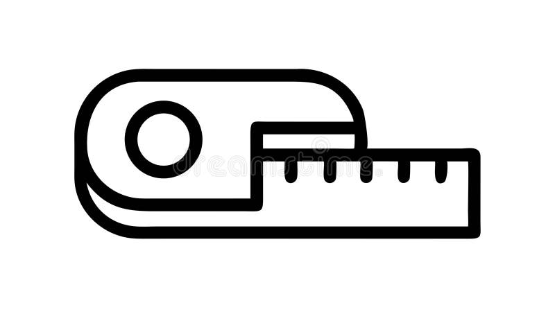 Lineal Measuring Tool Symbol Vector Graphic Length Measurement Symbol Vektordesign Generative AI lizenzfreie abbildung