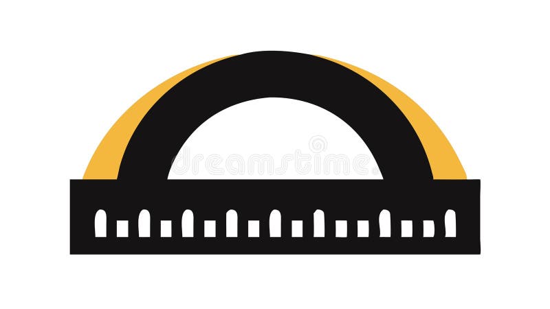 Lineal Mess Tape Outline Vector Vektordesign Generative KI stock abbildung