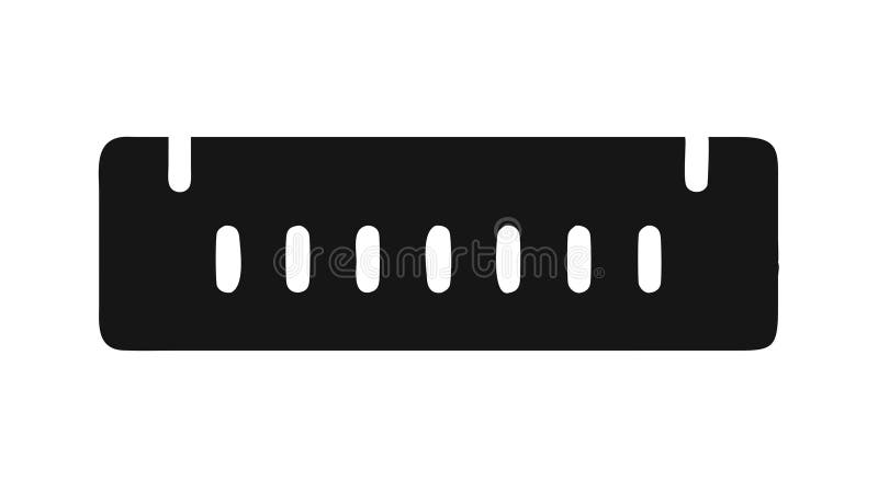 Lineal Outline Icon Vector for Measurement Length Size Tool Vektordesign Generative AI lizenzfreie abbildung