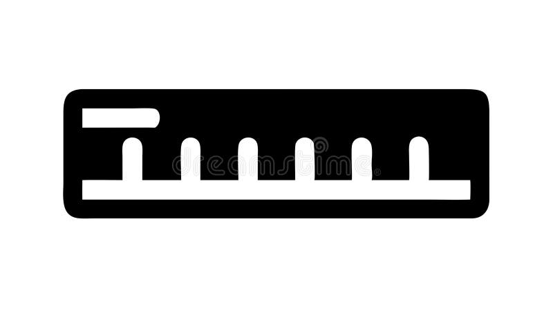 Lineal Tool skizzieren Maßstab Grafik Instrument Vektordesign Generative AI stock abbildung
