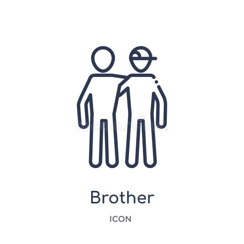 Linear Brother Icon from Family Relations Outline Collection. Thin Line  Brother Vector Isolated on White Background Stock Vector - Illustration of  family, brothers: 140056143