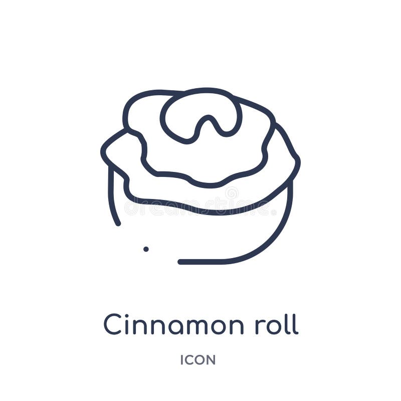 Cinammon Redemoinho Ícone Cartoon Vector. Roll Bun. Bolo Doce