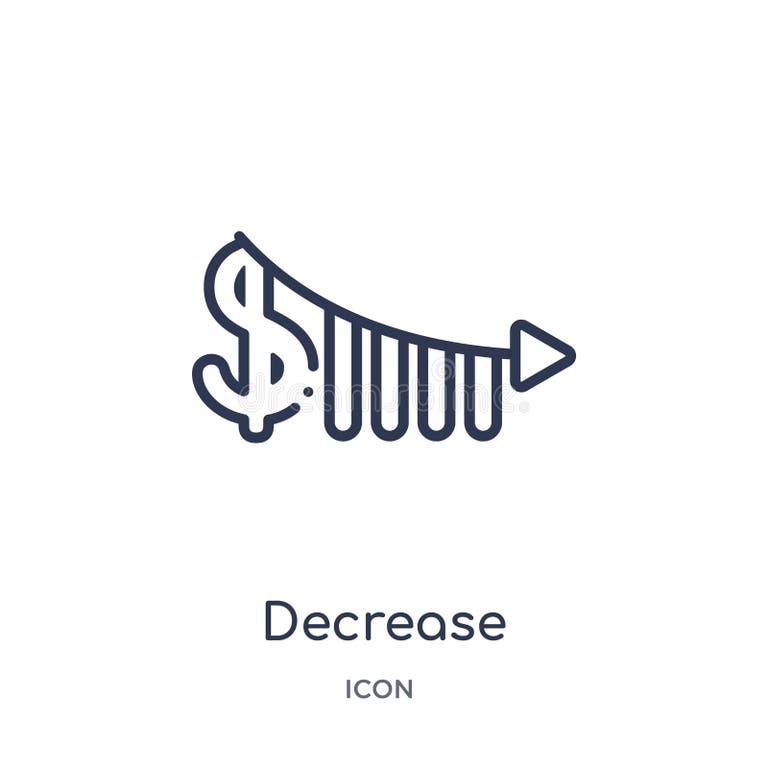 Linear Decrease Icon from Ecommerce and Payment Outline Collection ...