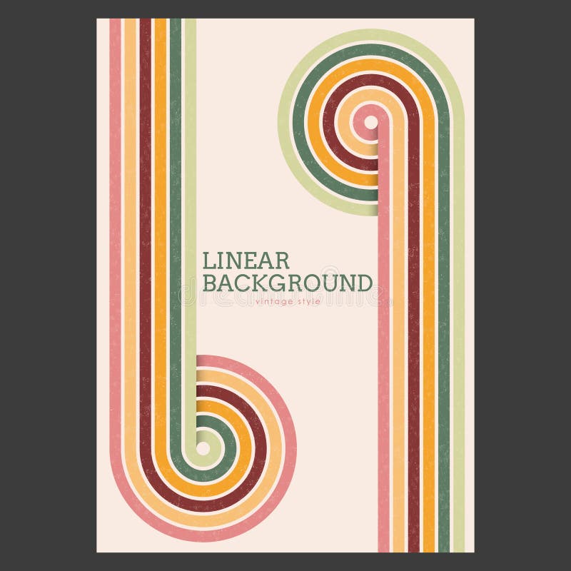 Linear design in vintage style. Abstract background royalty free illustration