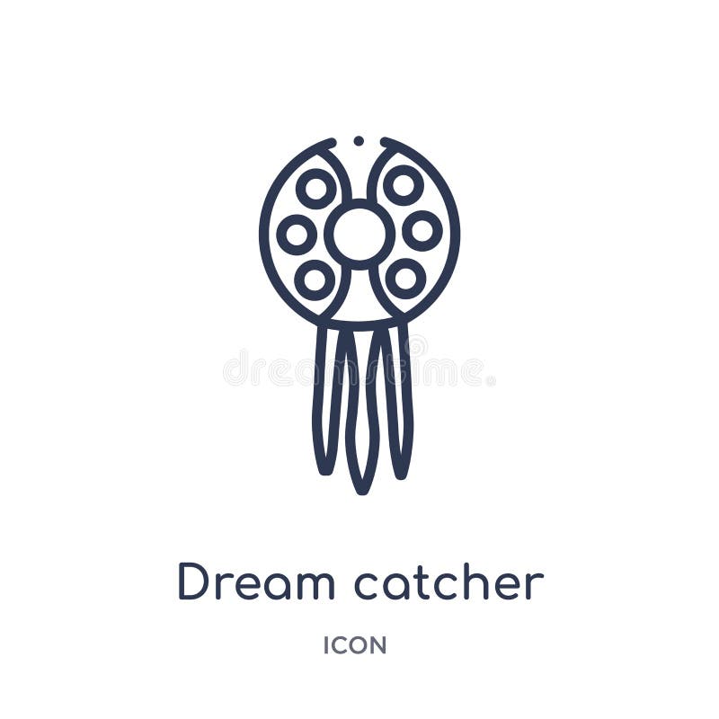 Catcher icon. Thin linear catcher outline icon isolated on white