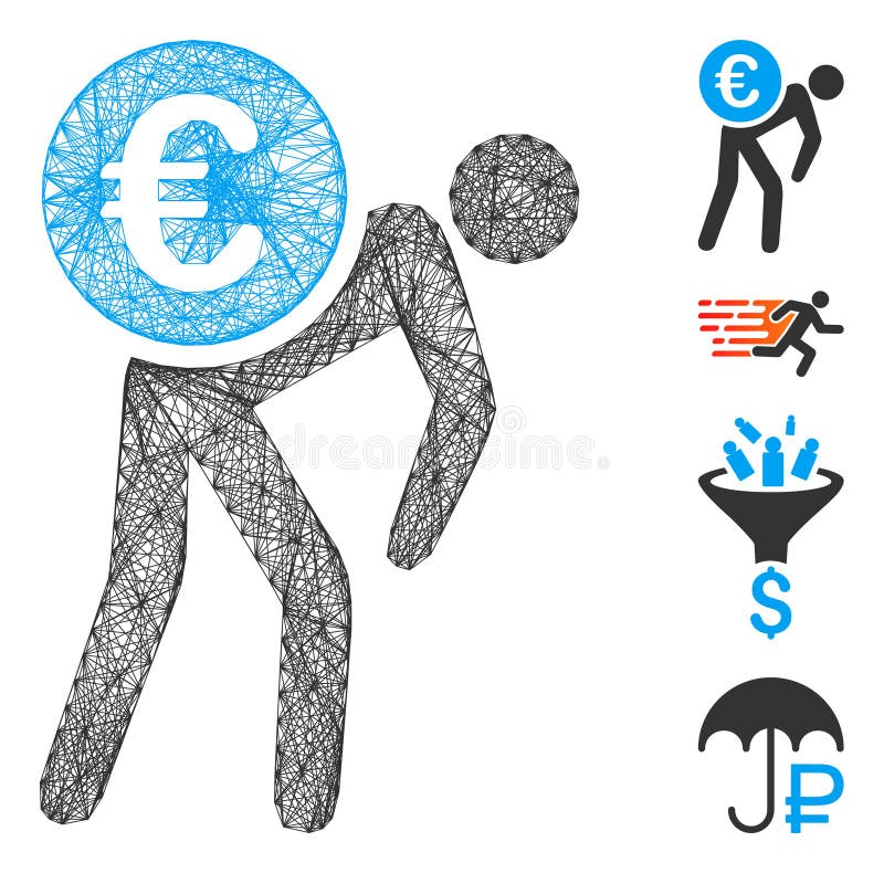 Linear Euro Courier Vector Mesh vector illustration