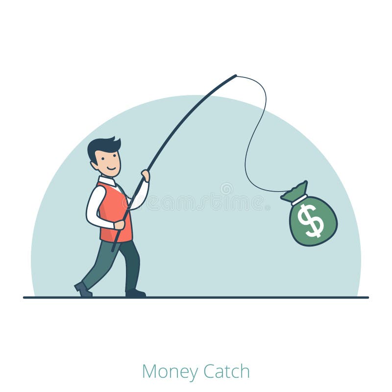https://thumbs.dreamstime.com/b/linear-flat-business-man-caught-money-bag-rod-businessman-fishing-vector-illustration-profit-concept-77657889.jpg