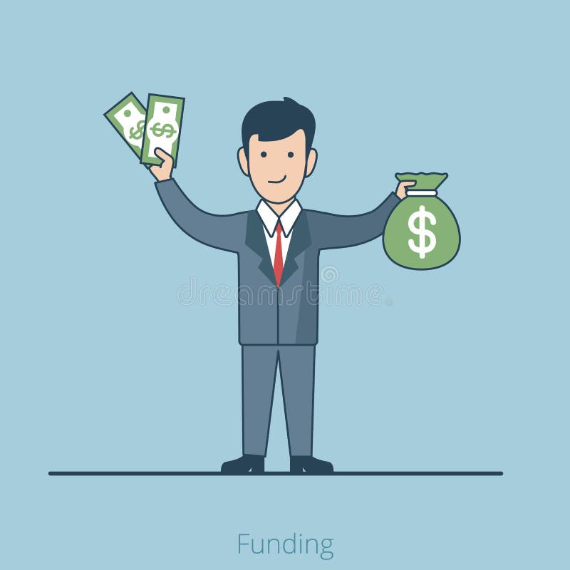 Linear Flat Investor money vector Business Funding