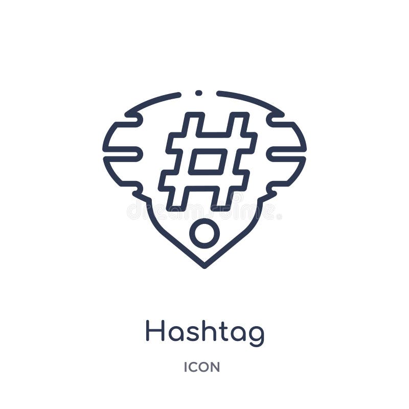 Linear hashtag icon from Blogger and influencer outline collection. Thin line hashtag vector isolated on white background. hashtag stock illustration Linear hashtag icon from Blogger and influencer outline collection. Thin line hashtag vector isolated on white background. hashtag stock illustration