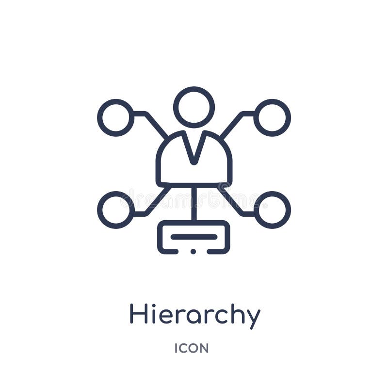 Linear hierarchy icon from Business and analytics outline collection. Thin line hierarchy vector isolated on white background. royalty free illustration Linear hierarchy icon from Business and analytics outline collection. Thin line hierarchy vector isolated on white background. royalty free illustration