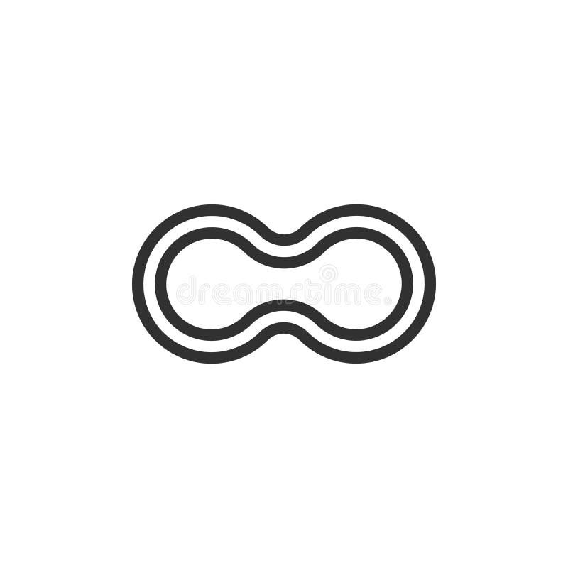 Linear Infinity loop symbol. Circle icon. Flat design. Minimal and simple. Stock Vector illustration isolated on white background vector illustration