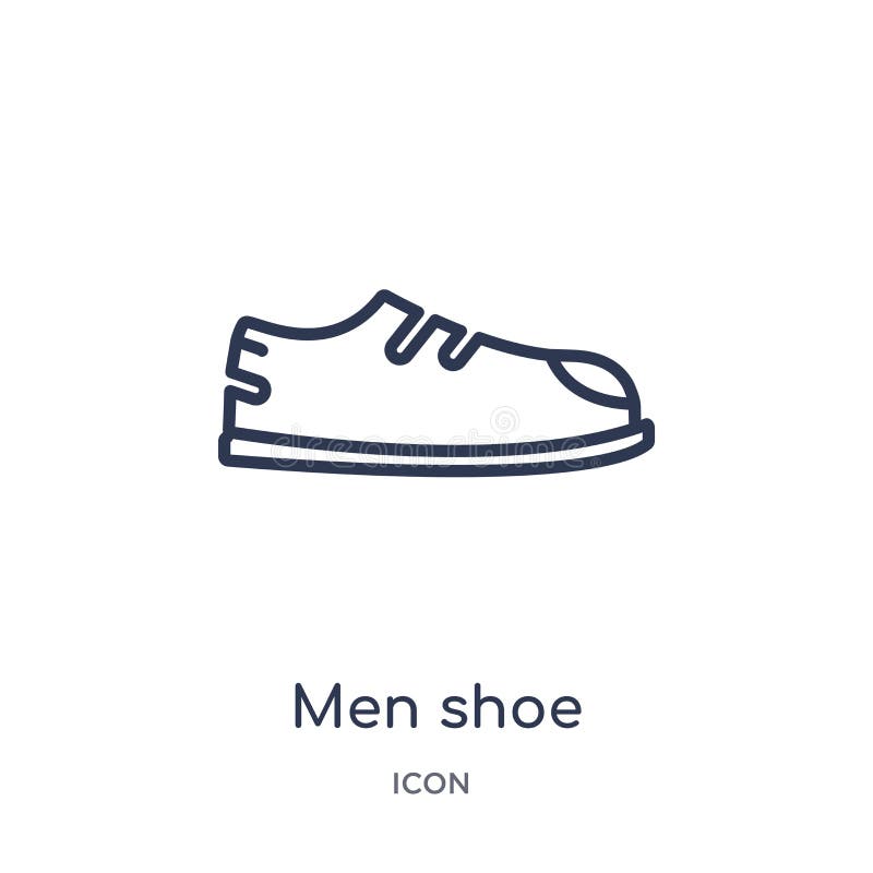 Linear Men Shoe Icon from Fashion Outline Collection. Thin Line Men ...