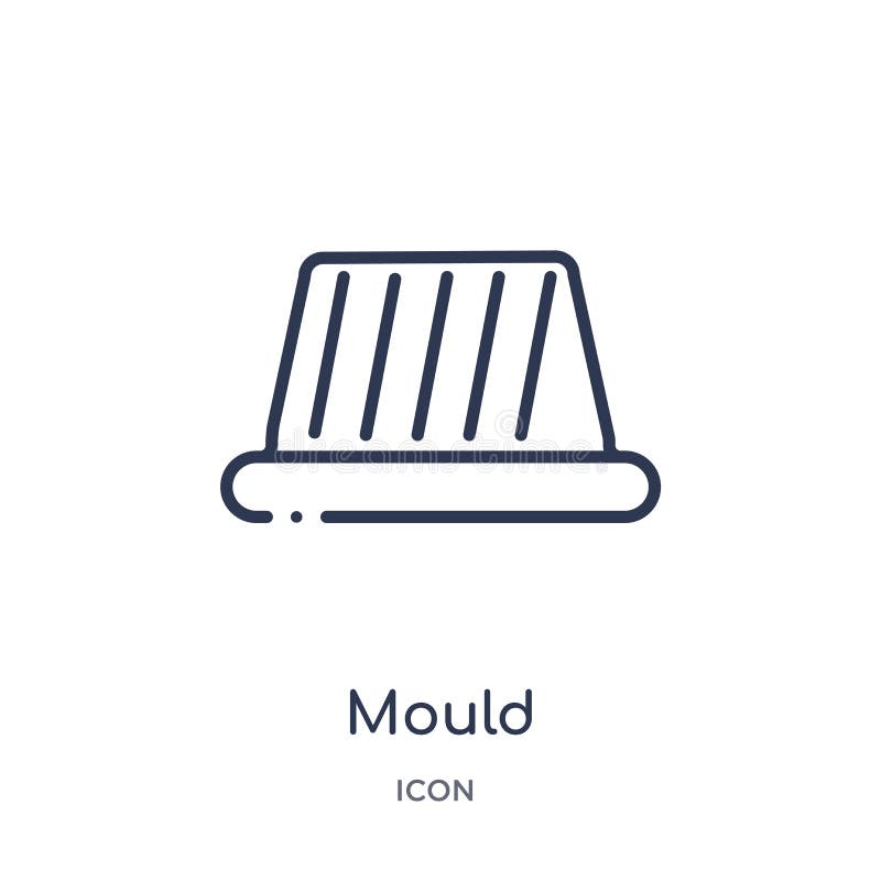 Linear mould icon from Kitchen outline collection. Thin line mould icon isolated on white background. mould trendy illustration