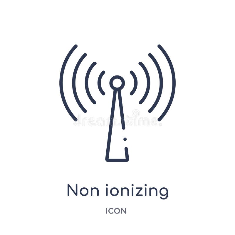 Linear non ionizing radiation icon from Health and medical outline collection. Thin line non ionizing radiation icon isolated on royalty free illustration Linear non ionizing radiation icon from Health and medical outline collection. Thin line non ionizing radiation icon isolated on royalty free illustration
