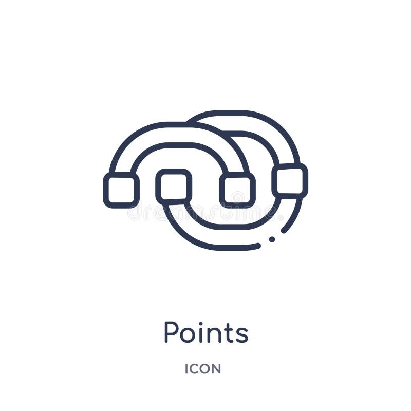 Linear points connected chart icon from Business outline collection. Thin line points connected chart icon isolated on white stock illustration Linear points connected chart icon from Business outline collection. Thin line points connected chart icon isolated on white stock illustration