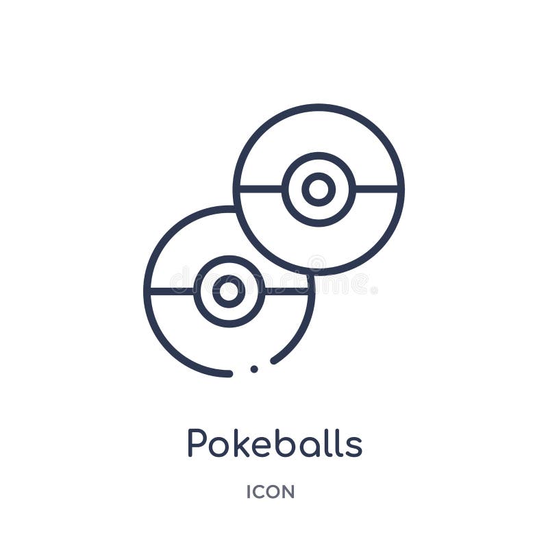 Pokeball icon vector isolated on white background, logo concept of