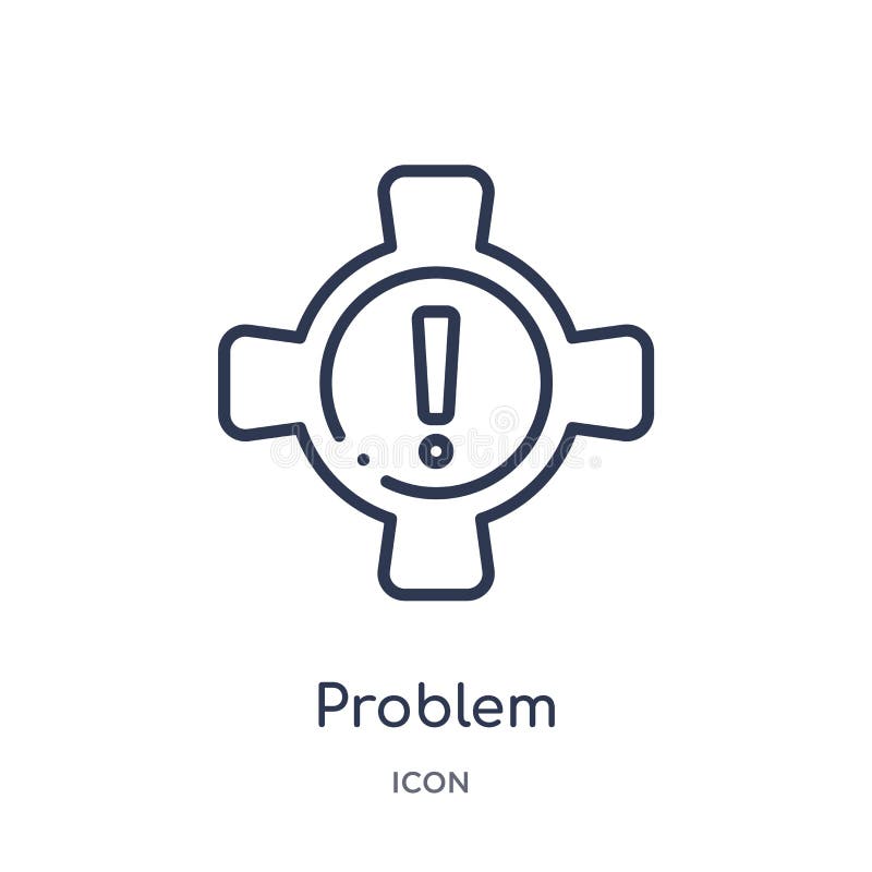 Linear Problem Icon from Security Outline Collection. Thin
