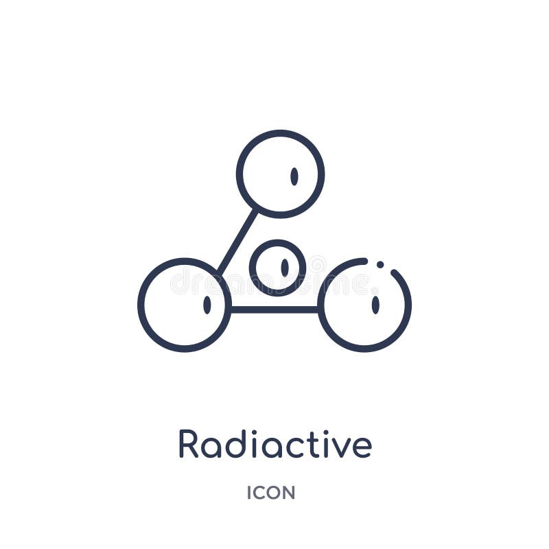 Linear radiactive icon from Chemistry outline collection. Thin line radiactive vector isolated on white background. radiactive royalty free illustration Linear radiactive icon from Chemistry outline collection. Thin line radiactive vector isolated on white background. radiactive royalty free illustration