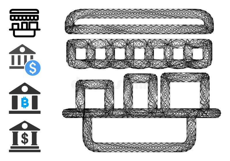 Linear Shop Vector Mesh royalty free illustration