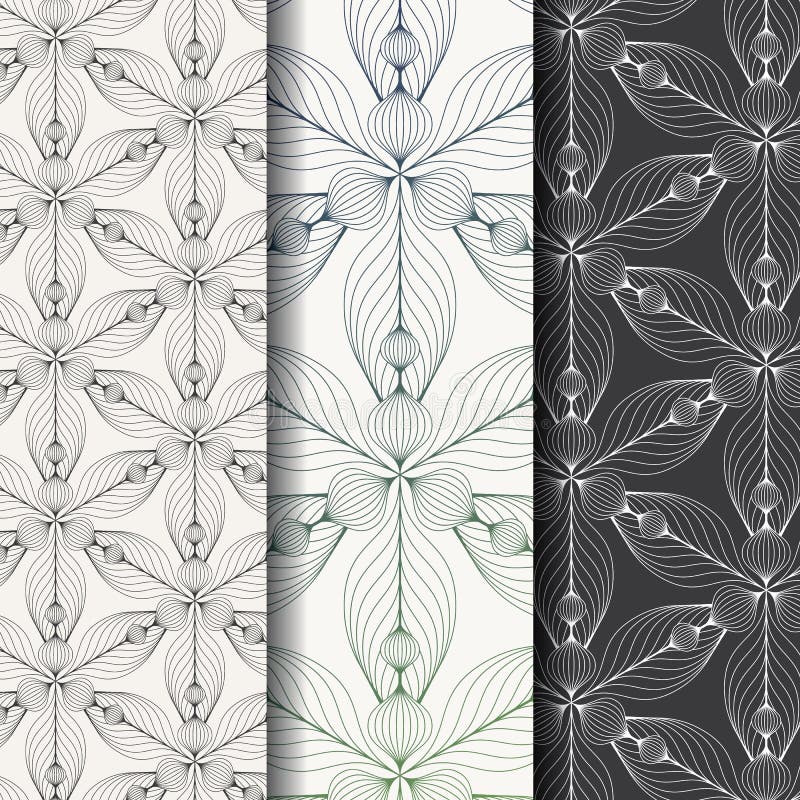 Linear triangle vector pattern with big and small triangle connected each. graphic clean design for fabric, event, wallpaper etc. stock illustration