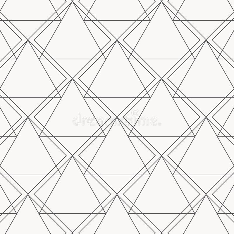 Linear triangle vector pattern with big and small triangle connected each. graphic clean design for fabric, event, wallpaper etc. stock illustration