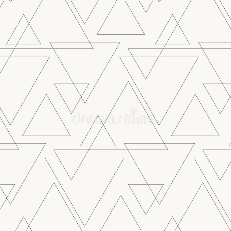 Linear triangle vector pattern with big and small triangle connected each. vector illustration