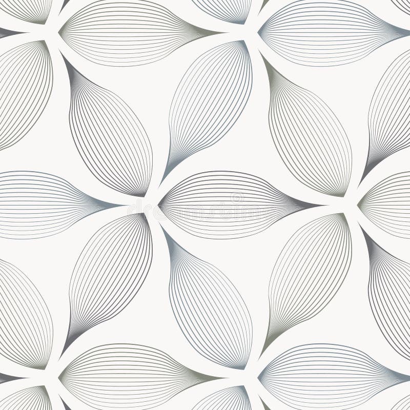 Linear Vector Pattern, Repeating Abstract Flower Leaves ...
