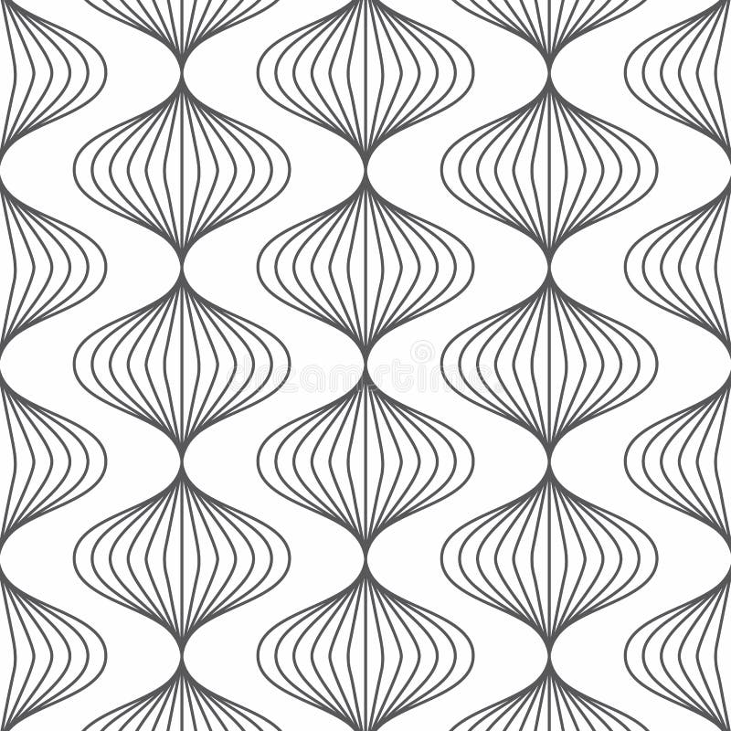 Linear vector pattern, repeating linear abstract leaves on garland. vector illustration Linear vector pattern, repeating linear abstract leaves on garland. vector illustration