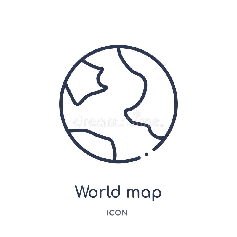 Linear World Map Icon From Education Outline Collection Thin Line World Map Vector Isolated On White Background World Map Trendy Stock Vector Illustration Of Planet World Linear World Map Icon From Education Outline Collection Thin Line World Map Vector Isolated On White Background World Map Trendy Stock Vector Illustration Of Planet World