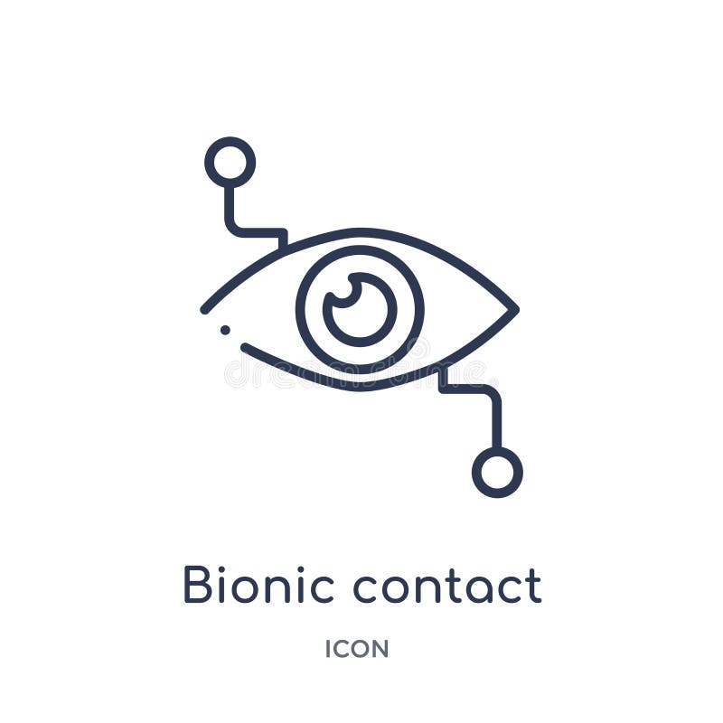 Lineare bionische Kontaktlinseikone von der Crowdfunding-Entwurfssammlung Dünne Linie bionischer Kontaktlinsevektor lokalisiert a lizenzfreie abbildung Lineare bionische Kontaktlinseikone von der Crowdfunding-Entwurfssammlung Dünne Linie bionischer Kontaktlinsevektor lokalisiert a lizenzfreie abbildung