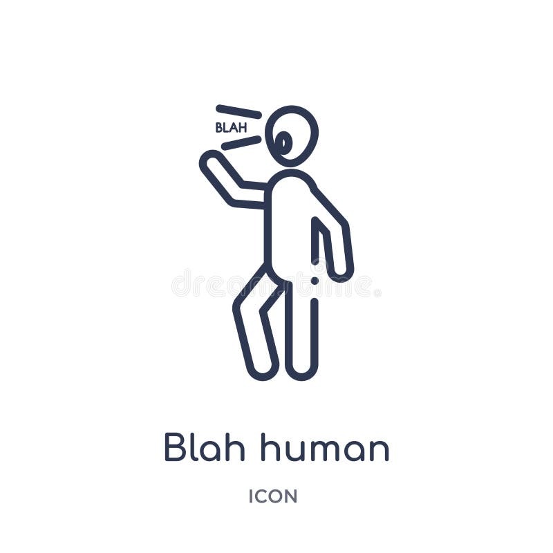 Linear blah human icon from Feelings outline collection. Thin line blah human vector isolated on white background. blah human trendy illustration. Linear blah human icon from Feelings outline collection. Thin line blah human vector isolated on white background. blah human trendy illustration