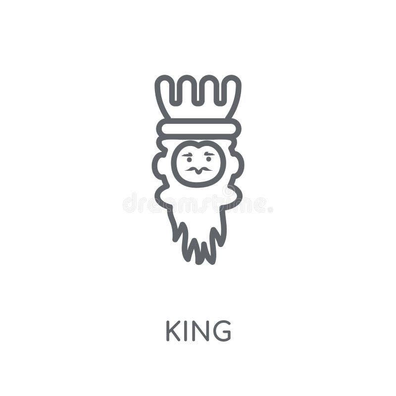 Lineare Ikone Königs Modernes Entwurf König-Logokonzept auf weißer Rückseite vektor abbildung Lineare Ikone Königs Modernes Entwurf König-Logokonzept auf weißer Rückseite vektor abbildung