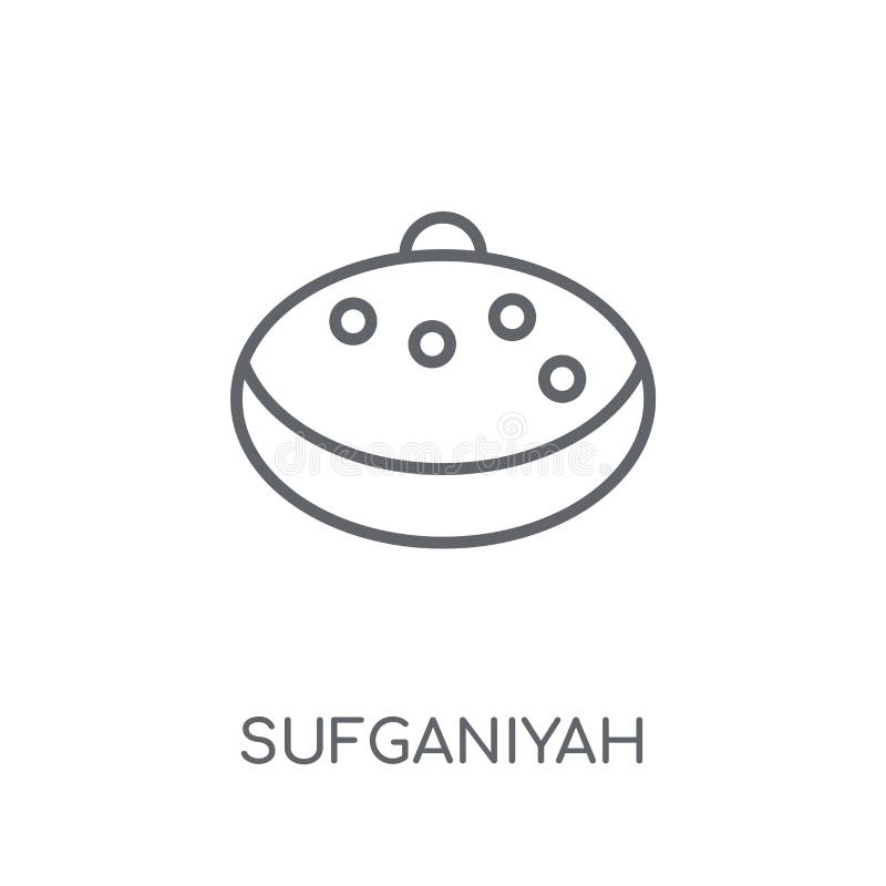 Lineare Ikone Sufganiyah Modernes Entwurf Sufganiyah-Logokonzept O lizenzfreie abbildung Lineare Ikone Sufganiyah Modernes Entwurf Sufganiyah-Logokonzept O lizenzfreie abbildung