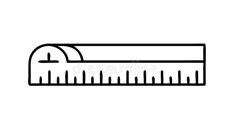 Lineare Linearmessung des Bandsymbols für die Messung der Geometrie Vektordesign Generative AI vektor abbildung