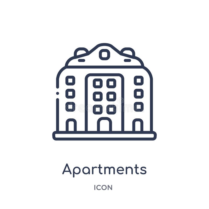 Lineare Wohnungsikone von der Architektur und von der Reiseentwurfssammlung Dünne Linie Wohnungsvektor lokalisiert auf weißem Hin stock abbildung Lineare Wohnungsikone von der Architektur und von der Reiseentwurfssammlung Dünne Linie Wohnungsvektor lokalisiert auf weißem Hin stock abbildung