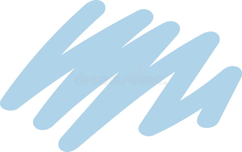 Lined Curve Doodle stock illustration