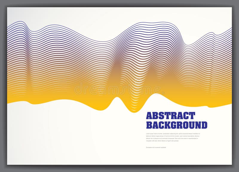 Lined vector wave background fluid flow. 3d dynamic stripes motion art. Lined texture, dynamic surface, curve lines, flow shape. royalty free illustration