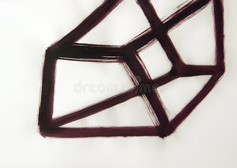 Linee cubo volumetrico tirato, figura quadridimensionale fotografia stock Linee cubo volumetrico tirato, figura quadridimensionale fotografia stock