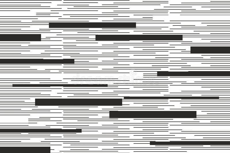 Linee orizzontali di dimensione differente monocromatica nera illustrazione vettoriale