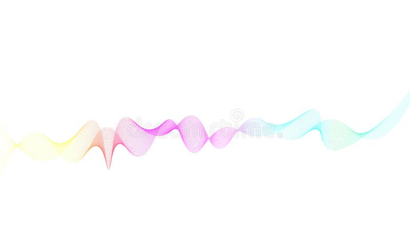 Linee variopinte astratte entrare dell'onda isolato su fondo bianco per gli elementi di progettazione di vettore nel concetto del royalty illustrazione gratis Linee variopinte astratte entrare dell'onda isolato su fondo bianco per gli elementi di progettazione di vettore nel concetto del royalty illustrazione gratis