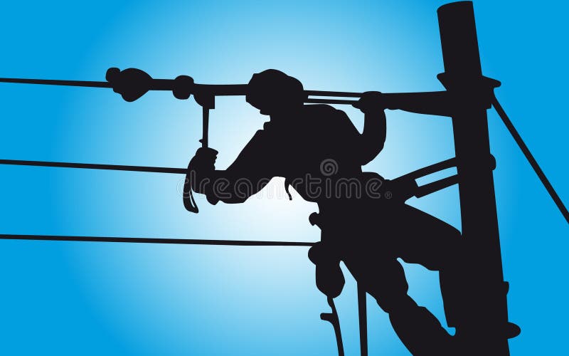 Electrical Lineman Silhouette Stock Illustrations – 16 Electrical