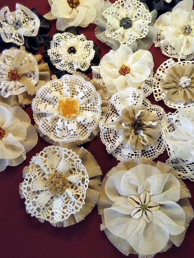 Artificial linen flowers stock image. Image of fabric 30033687