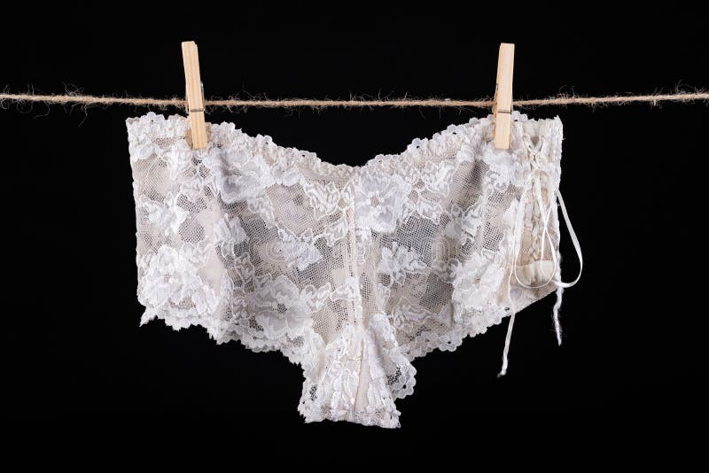 Old Underwear, Cotton And Lace Panty Stock Photo, Picture and