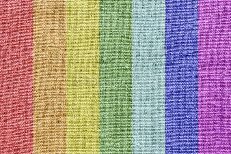 Linen texture in the rainbow colors