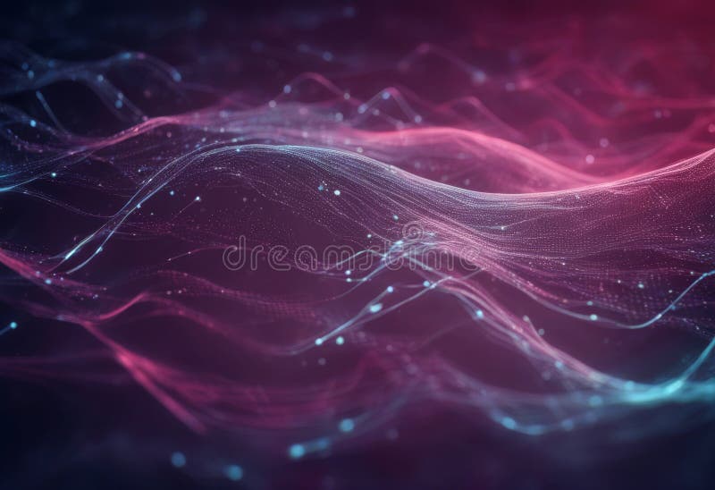 Lines background abstract rendering wave points data 3d big futuristic 4k dynamic ai analysis artificial blue chaotic circle vector illustration