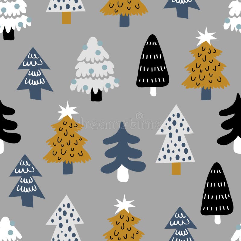 Lines of christmas tree stock illustration