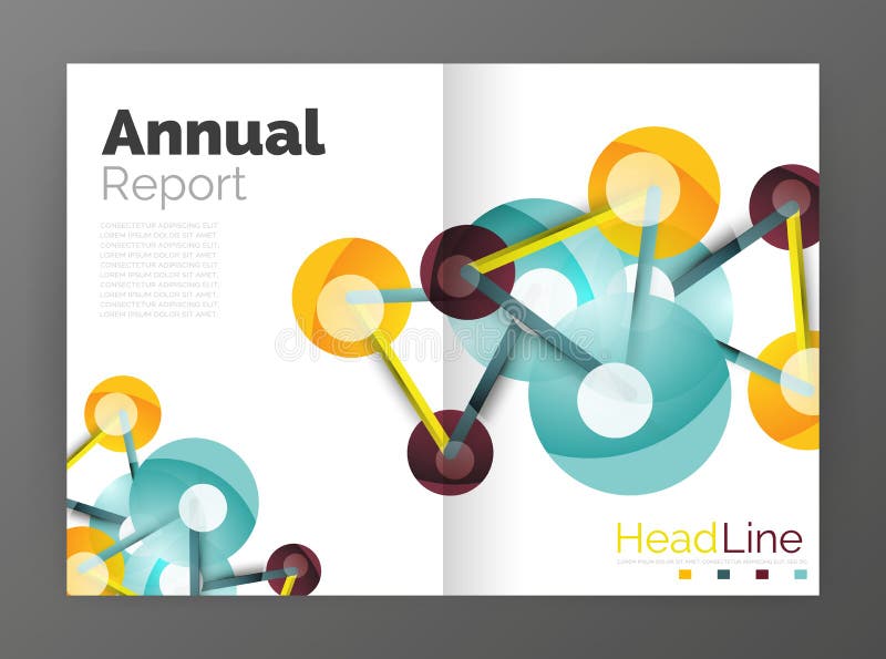 Download Lines And Circles, Modern Abstract Business Annual Report ...